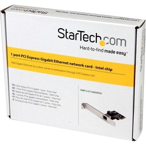 StarTech.com Carte réseau PCI Express à 1 port Gigabit Ethernet avec chipset Intel I210 - PCI Express x4 - 1,95 Gbit/s Tau