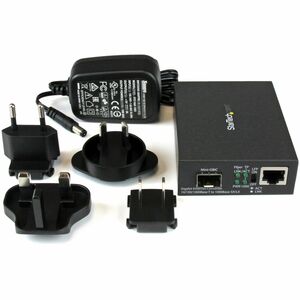 StarTech.com Gigabit Ethernet Fiber Media Converter with Open SFP Slot - Supports 10/100/1000 Networks - Copper to Fiber M