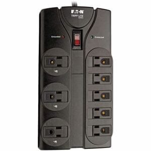 Tripp Lite Surge Protector Power Strip 8 Outlet 8 ' Cord Black 1440 J - 8 x NEMA 5-15R - 1800 VA - 1440 J - 120 V AC Input