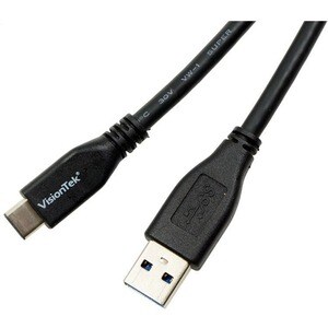 VisionTek USB-C to USB-A 1M Cable (M/M) - USB-C to USB-A 1 Meter 3.3 ft Male to Male Cable PD 60W 10Gbps Data for Laptop I