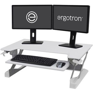 Ergotron WorkFit-TL Workstation - Rectangle Top - Height Adjustable - 952.50 mm Table Top Width x 635 mm Table Top Depth -