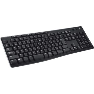 Logitech K270 Keyboard - Wireless Connectivity - USB Interface - RF - 10 m - 2.40 GHz - Email, Play/Pause, Volume Control 