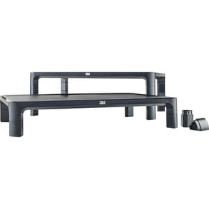 3M Adjustable Monitor Stand for Monitors and Laptops - 20 lb Load Capacity - 5.5" Height x 16" Width x 12" Depth - Desktop