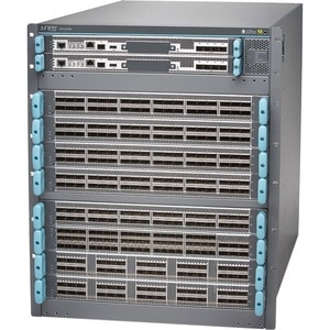 QFX10008 Redundant 8-slot chassis with 2 Routing Engines 6 2700W AC Power Supplies 2 Fan trays 2 Fan tray Controllers and 