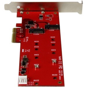 StarTech.com 2x M.2 SATA SSD Controller Card - PCIe - PCI Express M.2 SATA III Controller - NGFF Card Adapter - Add two Ne