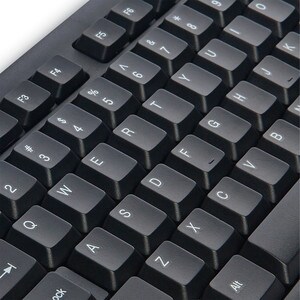 Verbatim Slimline Corded USB Keyboard and Mouse-Black - USB 2.0 Cable - Black - USB 2.0 Cable - Optical - 3 Button - Scrol