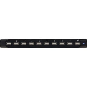 Tripp Lite by Eaton 10-Port USB Charger with Built-In Storage - 1 Each - 12 V DC Input - 5 V DC/2.40 A Output