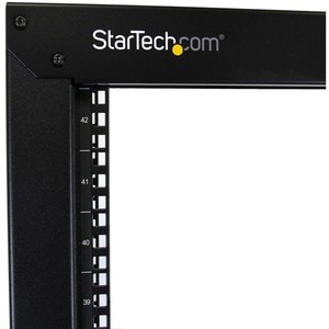 StarTech.com Rack Serveur Mobile 42U à 2 Mâts, Rack Réseau 19" à 2 Mâts avec Roulettes, Rack Ouvert pour Équipement - Roul