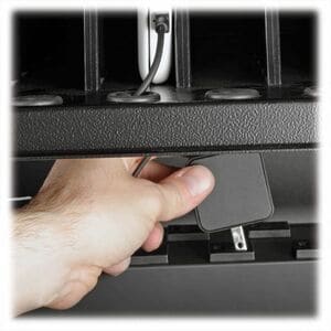 Tripp Lite by Eaton Multi-Device Charging Cart, 32 AC Outlets, Chromebooks and Laptops, Wall-Mount Option, Black - Push/Pu