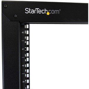 StarTech.com 2-Post Server Rack with Sturdy Steel Construction and Casters - 42U~ - Steel - 300.22 kg Maximum Weight Capac