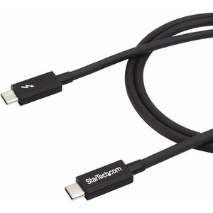 StarTech.com Thunderbolt 3 Cable â€" 3 ft / 1m â€" 4K 60Hz â€" 20Gbps â€" USB C to USB C Cable â€" Thunderbolt 3 USB Type 