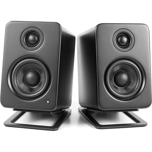Kanto S2 Desktop Speaker Stands for Small Speakers, Black - 12 lb Load Capacity - 1.3" Height x 3.9" Width x 5.3" Depth - 