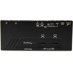 StarTech.com Audio/Video Switchbox - Cable - TAA Compliant - 3840 × 2160 - 4K - 2 Input Device - 2 Display - Display, DVD 