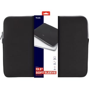 Trust Primo Carrying Case (Sleeve) for 33.8 cm (13.3") MacBook - Black - Shock Absorbing, Bump Resistant Interior, Scratch