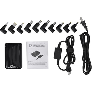 SIIG Ultra-Compact Universal Laptop Power Adapter - 65W - 65 W - 120 V AC, 230 V AC Input - 5 V DC, 18.5 V DC, 19 V DC, 19