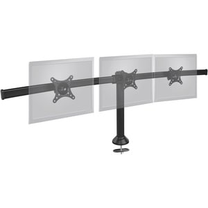 SIIG Triple Monitor Desk Stand - 13" to 27" - 13" to 27" Screen Support - 66 lb Load Capacity - Flat Panel Display Type Su