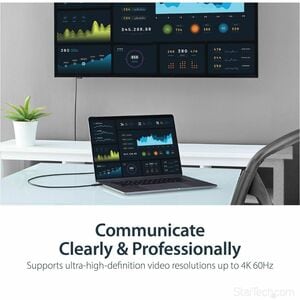 StarTech.com 3ft/1m USB C to DisplayPort 1.2 Cable 4K 60Hz - USB Type-C to DP Video Adapter Monitor Cable HBR2 - TB3 Compa