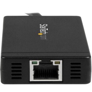 StarTech.com Hub USB 3.0 a 3 porte con USB-C e Ethernet Gigabit - 5Gbps - Include Adattatore di Alimentazione - 3 Total US