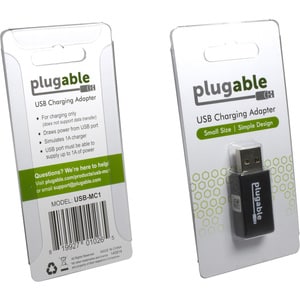 Plugable USB Data Blocker, Protect Against Juice Jacking - Universal Fast 1A Charge-Only Adapter for Android, Apple iOS, a
