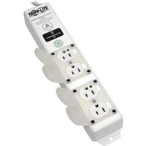 Tripp Lite Safe-IT Surge Protector Power Strip Hospital Medical Antimicrobial 4 Outlet 6' Cord - White - NEMA 5-15P-HG - 4