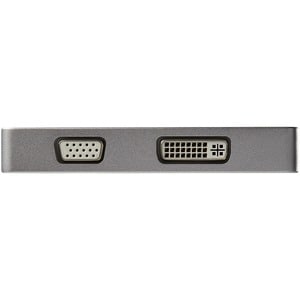 StarTech.com Aluminum Travel A/V Adapter: 3-in-1 Mini DisplayPort to VGA, DVI or HDMI - mDP Adapter - 4K - 1 x 20-pin Mini