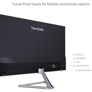 Viewsonic 22" Display, IPS Panel, 1920 x 1080 Resolution - 22" (558.80 mm) Class - In-plane Switching (IPS) Black Technolo