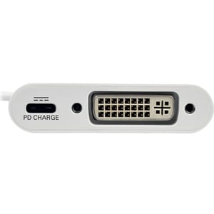 Tripp Lite USB C to DVI Video Adapter Converter w/ USB-C PD Charging, USB Type C to DVI, USB-C to DVI, USB Type-C to DVI -