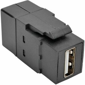 Eaton Tripp Lite Series USB 2.0 All-in-One Keystone/Panel Mount Coupler (F/F), Black, TAA - 1 x Type A Female USB - 1 x Ty