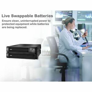 APC Smart-UPS On-Line, 3kVA, Rackmount 2U, 208V, 2x L6-20R+1x L6-30R NEMA outlets, Network Card, Extended runtime, W/ rail