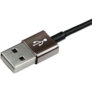StarTech.com 1m (3ft) Premium Apple Lightning to USB Cable with Metal Connectors for iPhone / iPod / iPad - Black - Cable 