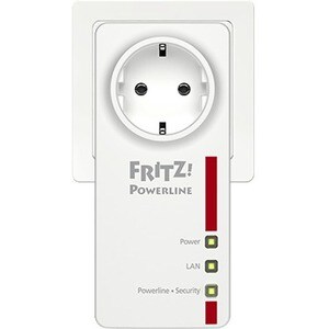 FRITZ! 1220E Powerline Netzwerkadapter - 2 - 2 x Netzwerk (RJ-45) - 1200 Mbit/s Stromleitung - HomePlug AV2 - Gigabit-Ethe