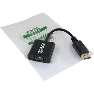 Plugable DisplayPort to VGA Adapter - (Supports Windows and Linux Systems and Displays up to 1920x1080, Passive)