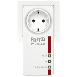 FRITZ! 1220E Powerline Netzwerkadapter - 1 - 2 x Netzwerk (RJ-45) - 1200 Mbit/s Stromleitung - HomePlug AV2 - Gigabit-Ethe