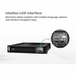 APC Smart-UPS On-Line, 2200VA, Rackmount 2U, 120V, 6x 5-20R+1x L5-20R NEMA outlets, Network Card, Extended runtime, W/ rai