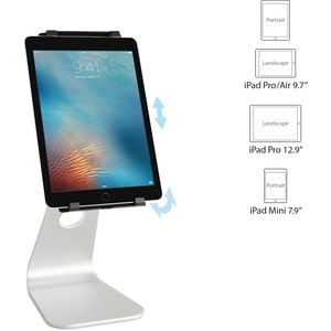 Rain Design mStand tabletpro - tablet stand - Silver (iPad Pro 9.7"-11") - Designed to uplift. mStand tabletpro 9.7-11" is