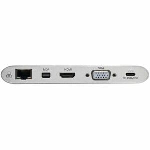 Eaton Tripp Lite Series USB-C Dock, Dual Display - 4K HDMI/mDP, VGA, USB 3.x (5Gbps), USB-A/C Hub, GbE, Memory Card, 100W 