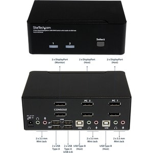 StarTech.com SV231DPDDUA. Tastatur Porttyp: USB, Maus Porttyp: USB, Video Porttyp: DisplayPort. HD type: 4K Ultra HD, Maxi