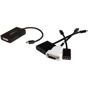 StarTech.com MDP2DPDVHD. Kabellänge: 0,15 m, Anschluss 1: Mini DisplayPort, Anschluss 2: DisplayPort + DVI-D + HDMI. Gewic