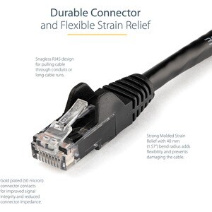 StarTech.com N6PATC5MBK. Kabellänge: 5 m, Cable standard: Cat6, Cable shielding: U/UTP (UTP), Anschluss 1: RJ-45, Anschlus