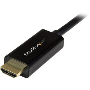 StarTech.com DP2HDMM1MB. Kabellänge: 1 m, Anschluss 1: DisplayPort, Anschluss 2: HDMI Typ A (Standard). Gewicht: 49,6 g, B