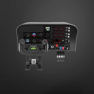 Saitek Flight Yoke System Professional Simulation Yoke and Throttle Quadrant - Cable - USB - PC, Mac - 4 ft Cable