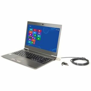 Port Slim Cable Lock For Notebook, Smartphone - 180 cm (70.87") Cable - Patented T-bar/Master Keyed Lock - Black - Nickel 