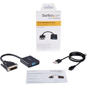 StarTech.com DVI-D to VGA Active Adapter Converter Cable - 1080p - 1 x 25-pin DVI-D Digital Video - Male - 1 x 15-pin DB-1