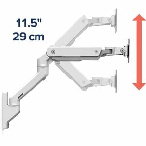 Ergotron Montagearm für Monitor, Display, Gekrümmte Bildschirmanzeige - Weiß - Querformat/Hochformat - Höhenverstellbar - 