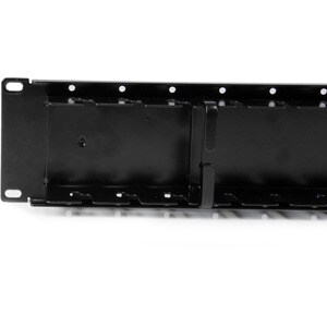 StarTech.com CMPNL2U Kabelführung - Schwarz - 1 Pack Paket - TAA-konform - Kabelmanagement-Panel - 2U Rack Height x 19" Pa