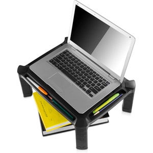 V7 DT1HARS-1E Height Adjustable Monitor Riser - 25.4 cm (10") to 81.3 cm (32") Screen Support - 9.07 kg Load Capacity - 16