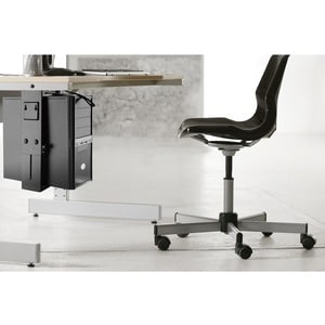 Newstar Swivel Under Desk & On-Wall PC Mount (Suitable PC Dimensions - Height: 30-53 cm / Width: 9-20 cm) - Black - 10 kg 
