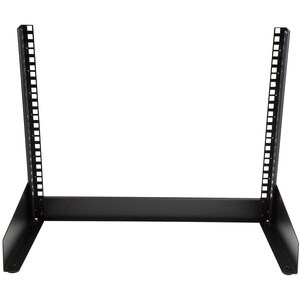 StarTech.com 8U Desktop Rack - 2-Post Open Frame Rack - 19in Open Frame Desktop Rail Rack - 8U - Steel - 50.12 kg Maximum 