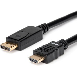 Rocstor Premium DisplayPort to HDMI Converter Cable - 6 ft - 4K - 1 Pack - For Notebook, Projector, Monitor, Ultrabook, TV