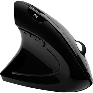 Adesso iMouse E90- Wireless Left-Handed Vertical Ergonomic Mouse - Optical - Wireless - Radio Frequency - 2.40 GHz - Black